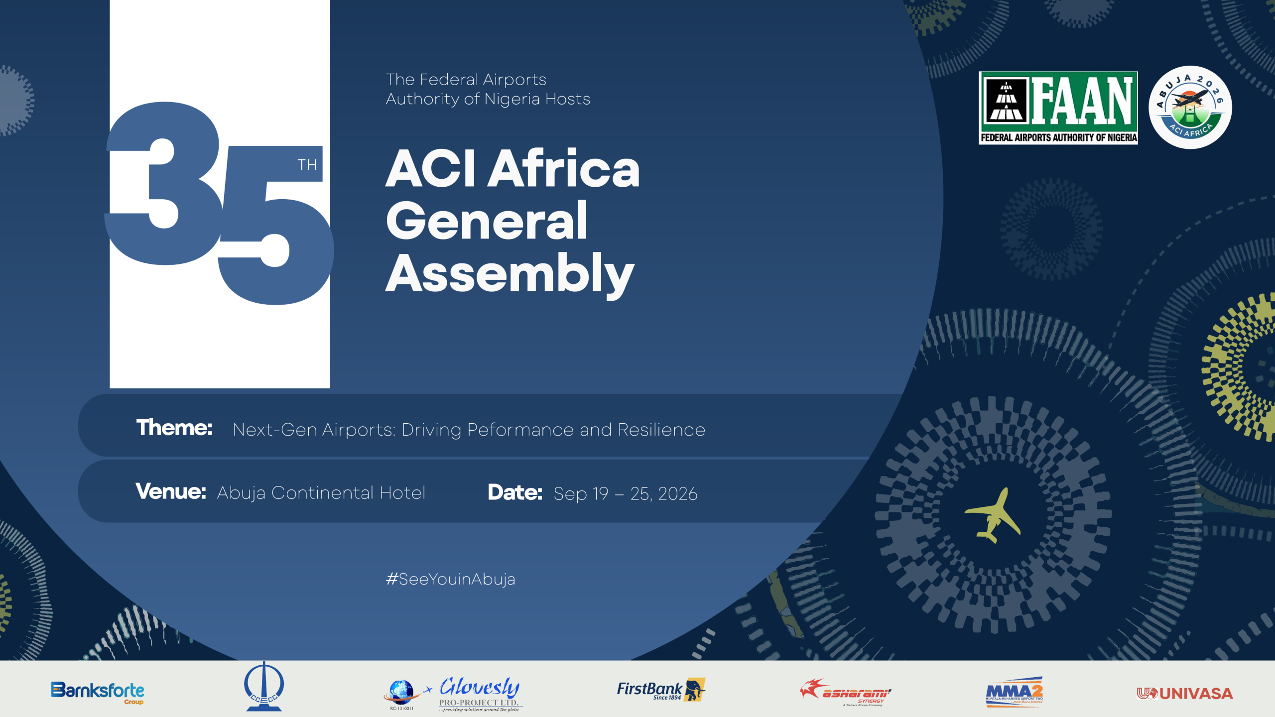 ACI Africa Regional Conference and Exhibition, Abuja, Nigeria — Sep 19 to 25, 2026. Click to register.